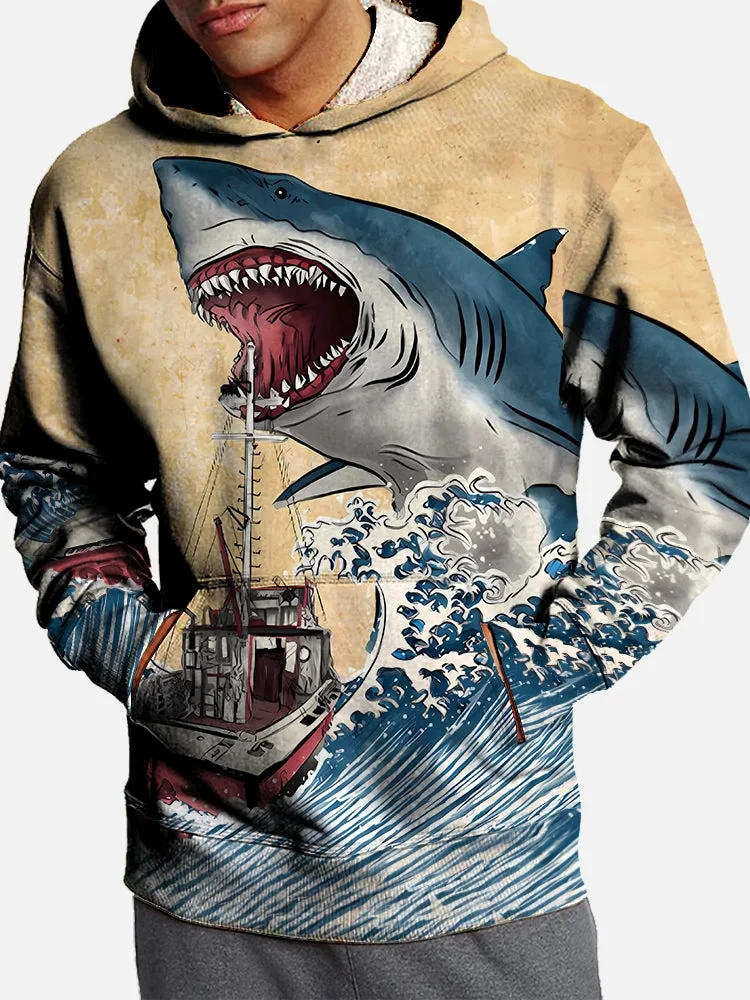 Японская модная мужская Толстовка Ukiyo-e с 3D принтом дракона уличные худи