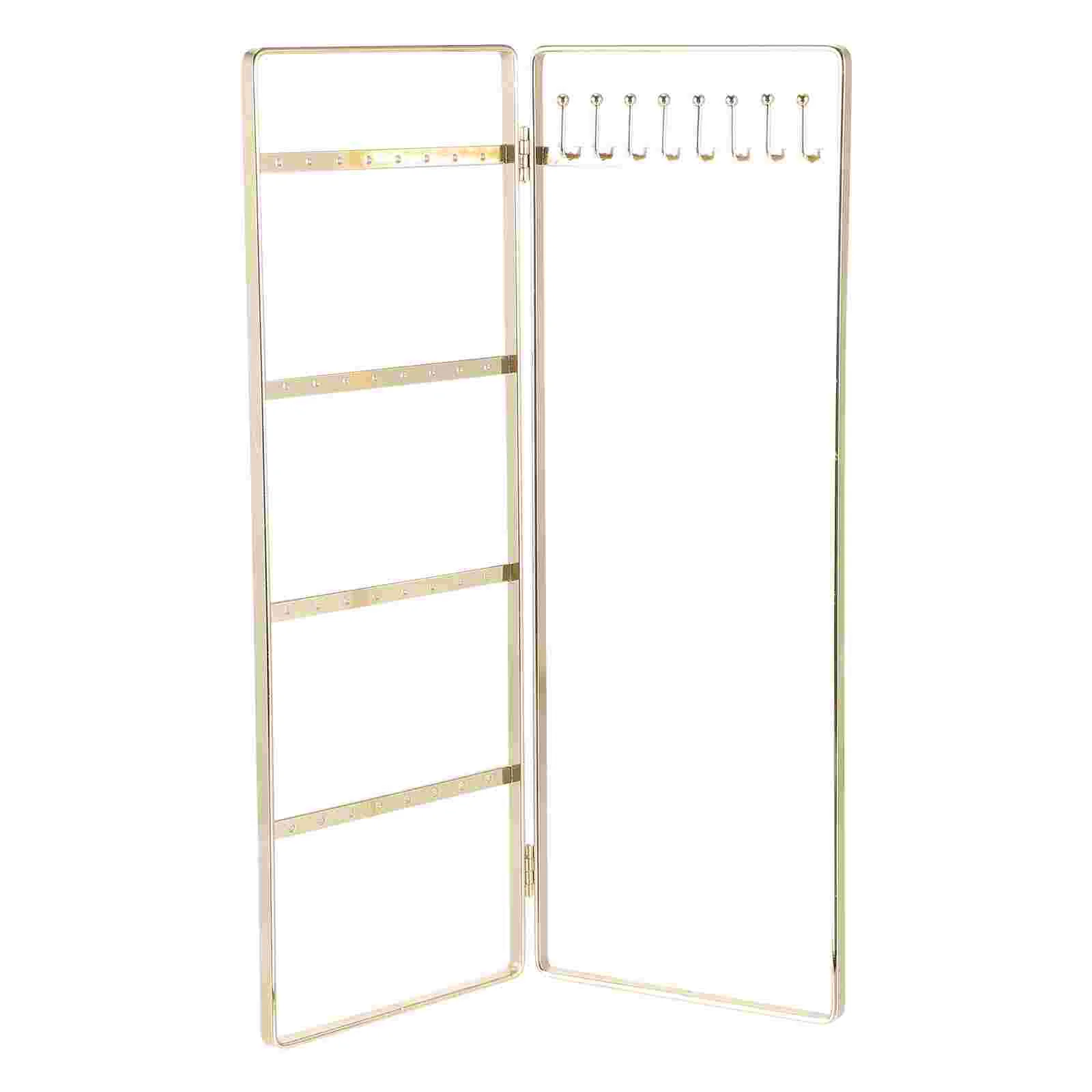 

Jewelry Holder Earring Display Frame Necklace Hold Stand Stud Hangershelf Tower Desktop Wire Tree Organizer Organize Iron