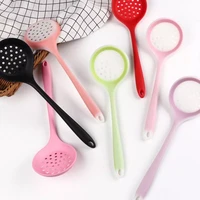 1pcs filter spoon heat resistant non stick cooking strainer colander long handle durable silicone kitchen tool