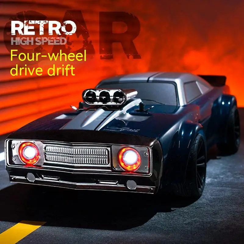 

New Rc Car Full Scale Electric 4wd High Speed Muscle Drift Car Devil's Eye Rc Model Racing Car 38kmh