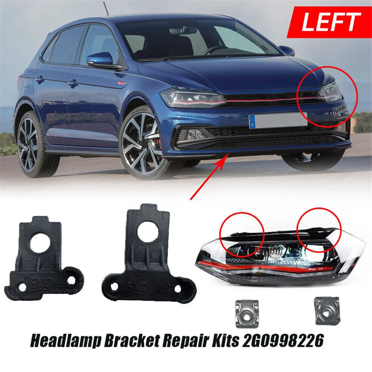 Комплект для ремонта фар 2G0998225 2G0998226 1 пара