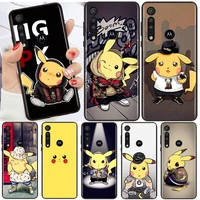 Fashion Cute Pikachu Pokemon For Motorola Moto G60 G60S G50 G40 G10 E7i E6S Power Edge E20 2021 Pro Soft Phone Case