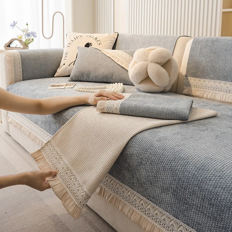 

Чехол для дивана из искусственной замши, современный стиль