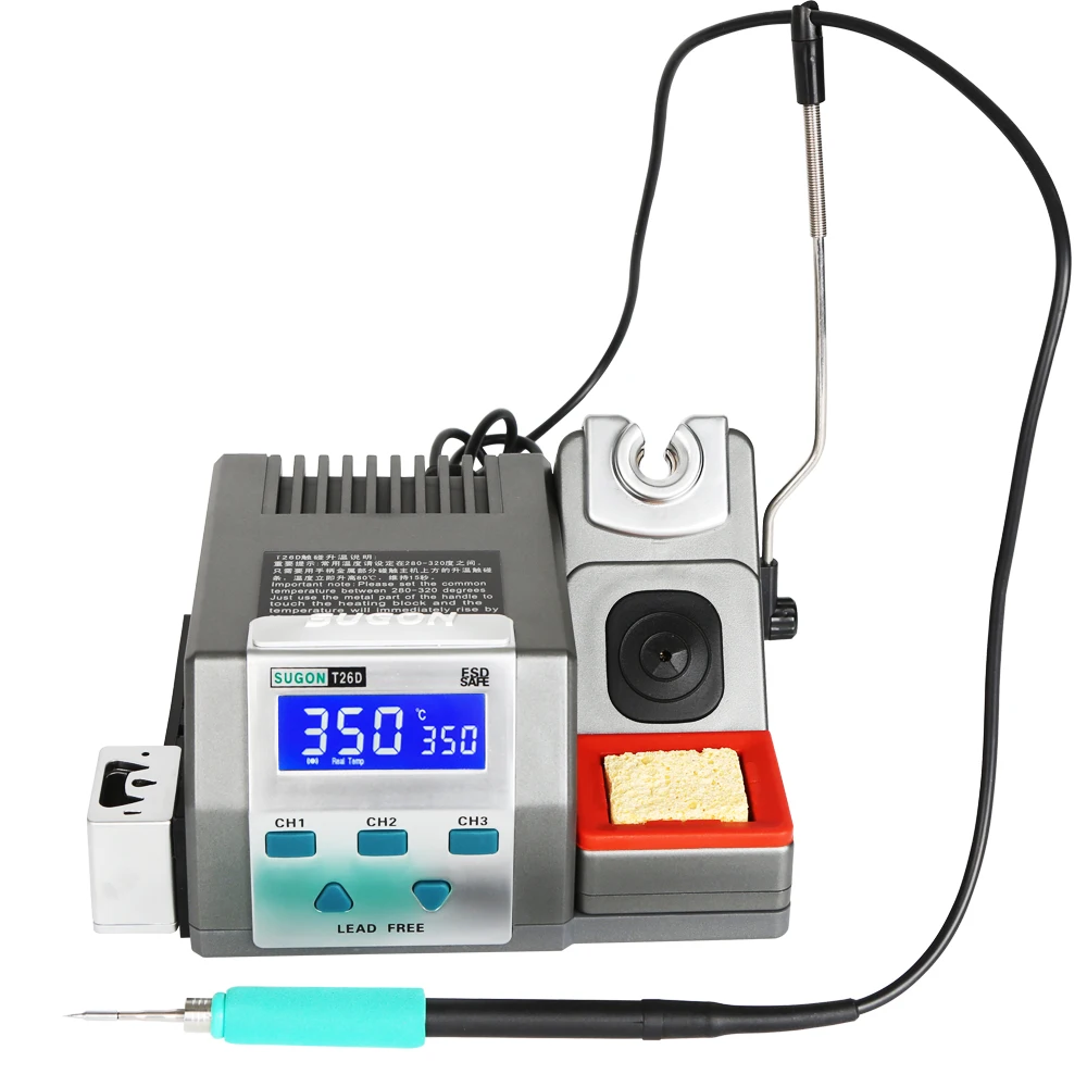 

Factory Direct Supply SUGON T26D Smd Hot Air Soldering Station Latest Bga Rework Solder Station Electric Soldering Iron