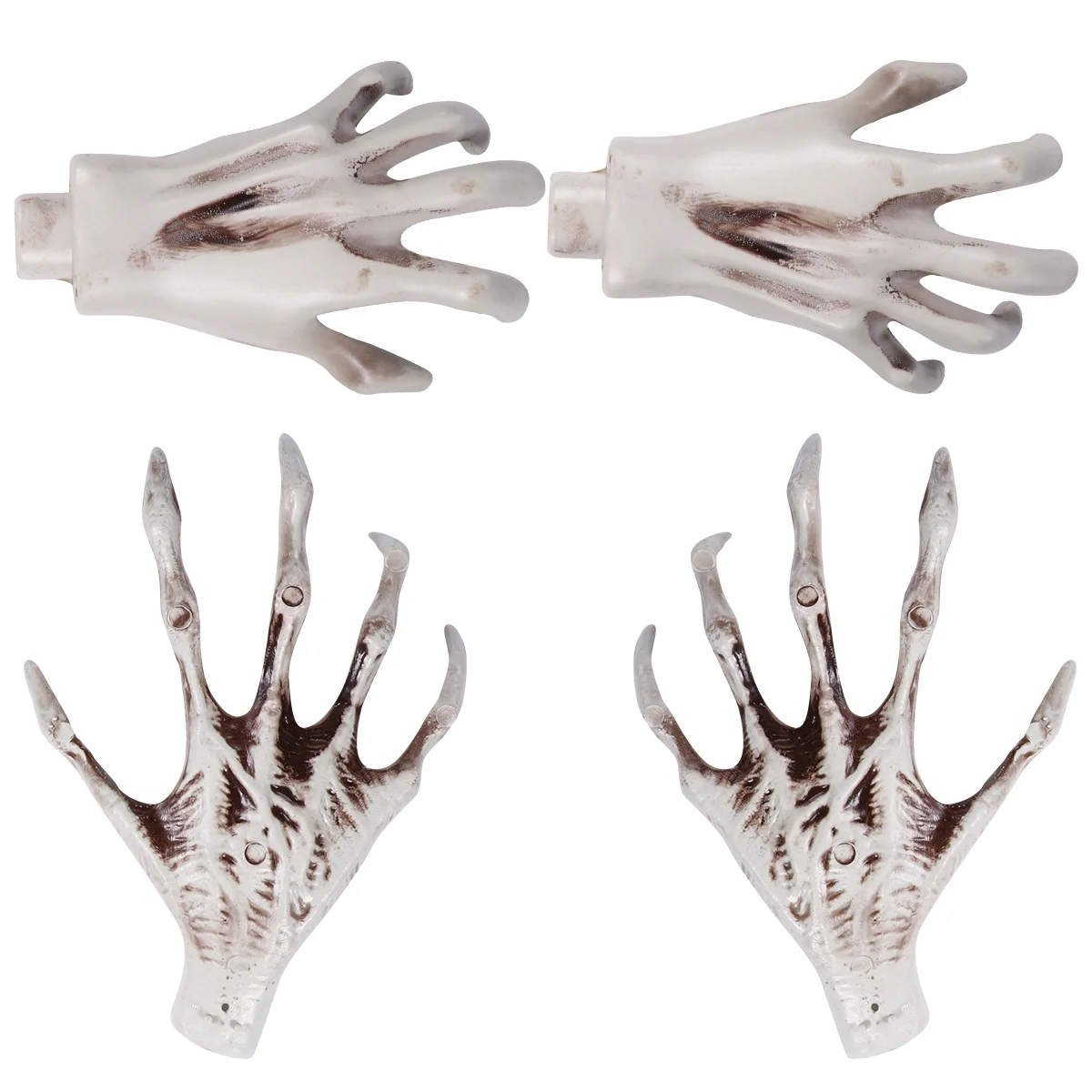 

2 Pairs Garden Hand Bone Hand Bone Sculpture Patio Decor Small Props Clearance