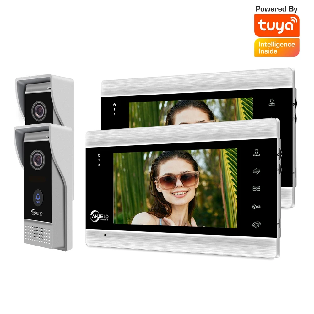 

Домашний видеодомофон видеодомофон с автоматической записью обнаружения движения для домашней квартиры 7-дюймовый монитор 960P камера дверн...