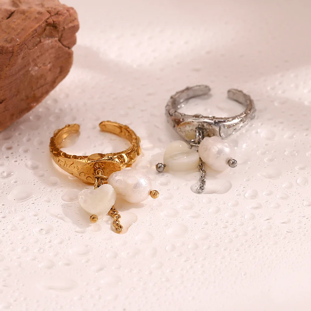 Ailodo 18-каратные позолоченные кольца из нержавеющей стали для женщин элегантные с