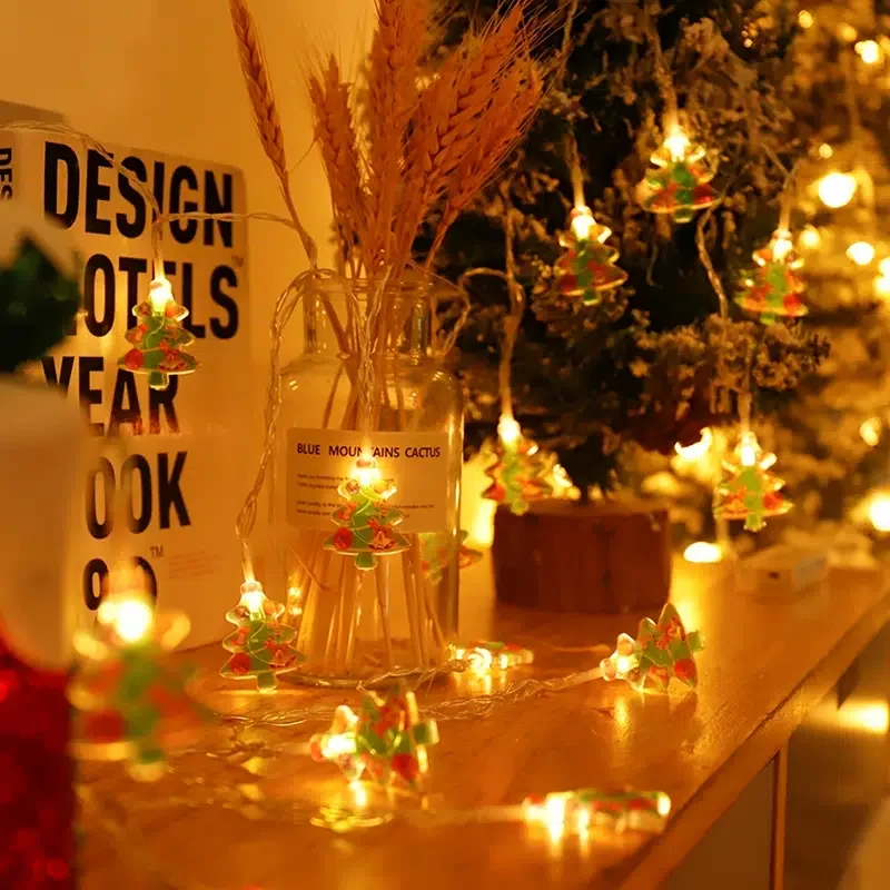 

HMTX 1pc, Christmas Tree Acrylic Pendant Light (6.56ft), Scene Decor, Holiday Accessory, Christmas Party Supplies, Without Batte