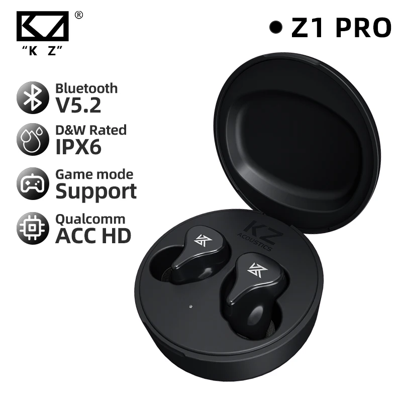 

Беспроводные Bluetooth-наушники KZ Z1 PRO с сенсорным управлением