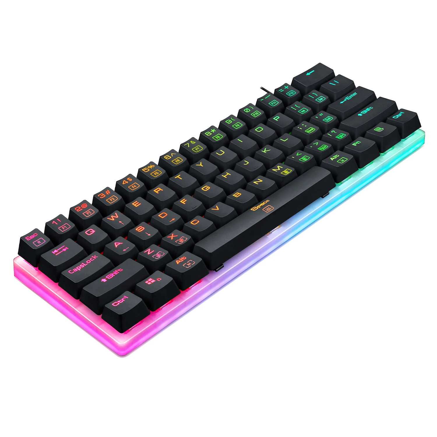 

Factory redragon K605 Big 60 61 key Teclado Blue Switch Led RGB Black Gaming gamer Boss Ceo Mechanical Keyboard
