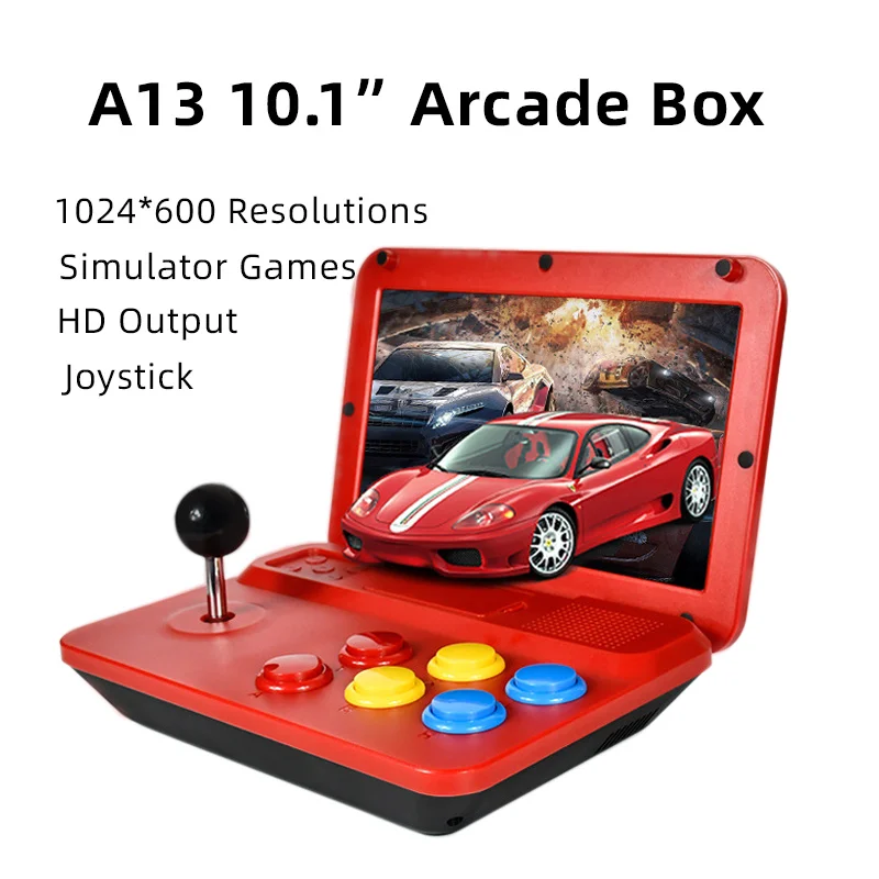 

Arcade Video Games Box A13 10 Inch Screen Joystick HD Output Retro TV Game Console Flip Screen Easy Carry Out