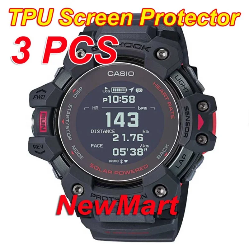 

3Pcs For GBD-H1000 GSW-H1000 GPR-B1000 GPW-1000 GPW-2000 GD-100 GD-120 GBD-100 GBD-800 TPU Nano Screen Protector For Casio
