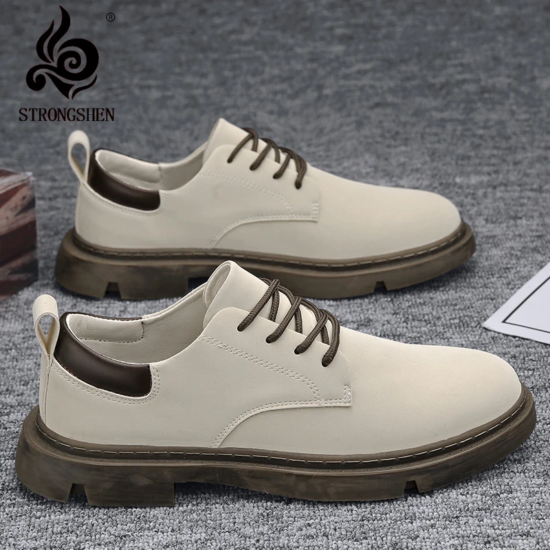 

STRONGSHEN New Spring Flat Women's Shoes Suede Leather Casual Shoes Low Heel Black Women's Shoes Flat Loafers Jazz Oxford