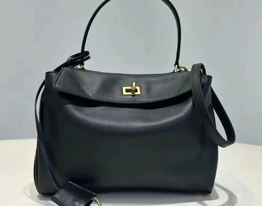 Новинка 2024 вместительная мягкая сумка-тоут из первого слоя воловьей кожи сумка