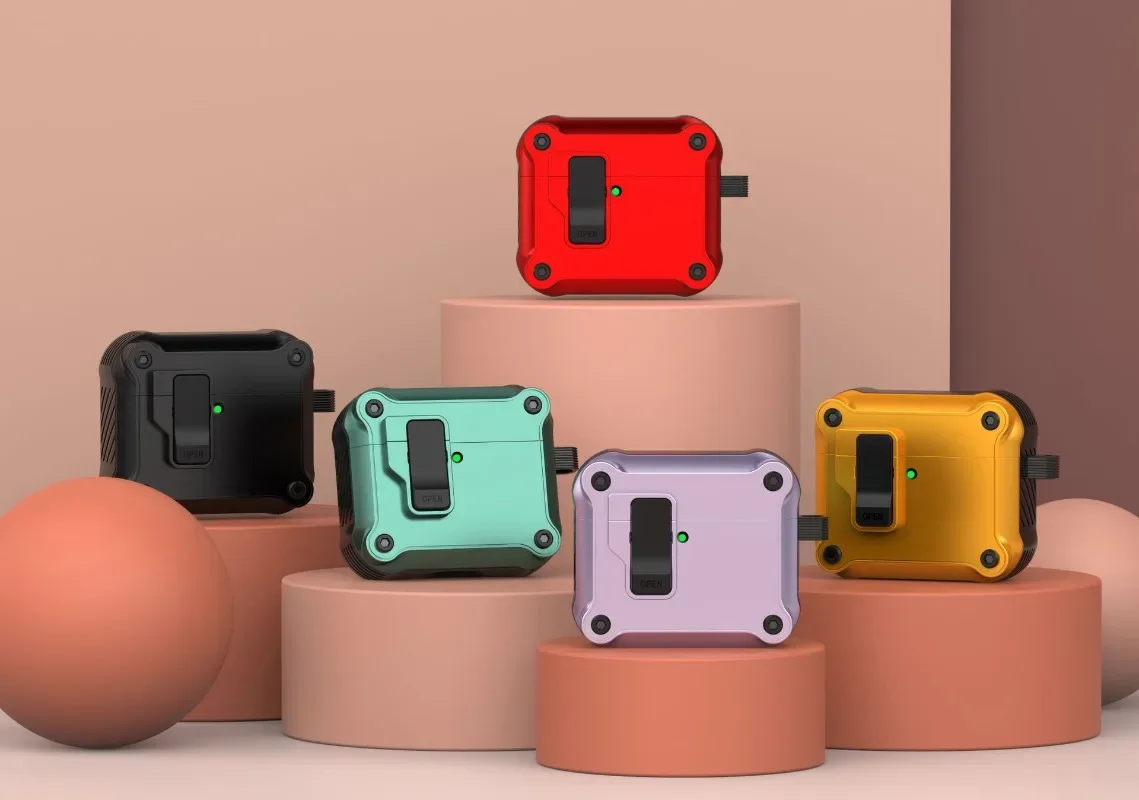 Портативный чехол для беспроводных Bluetooth-наушников AirPods 4 с блокировкой переключателя и автоматическим отказом, креативный защитный чехол (art.: 3920ca15ce96e) - 3920ca15ce96e
