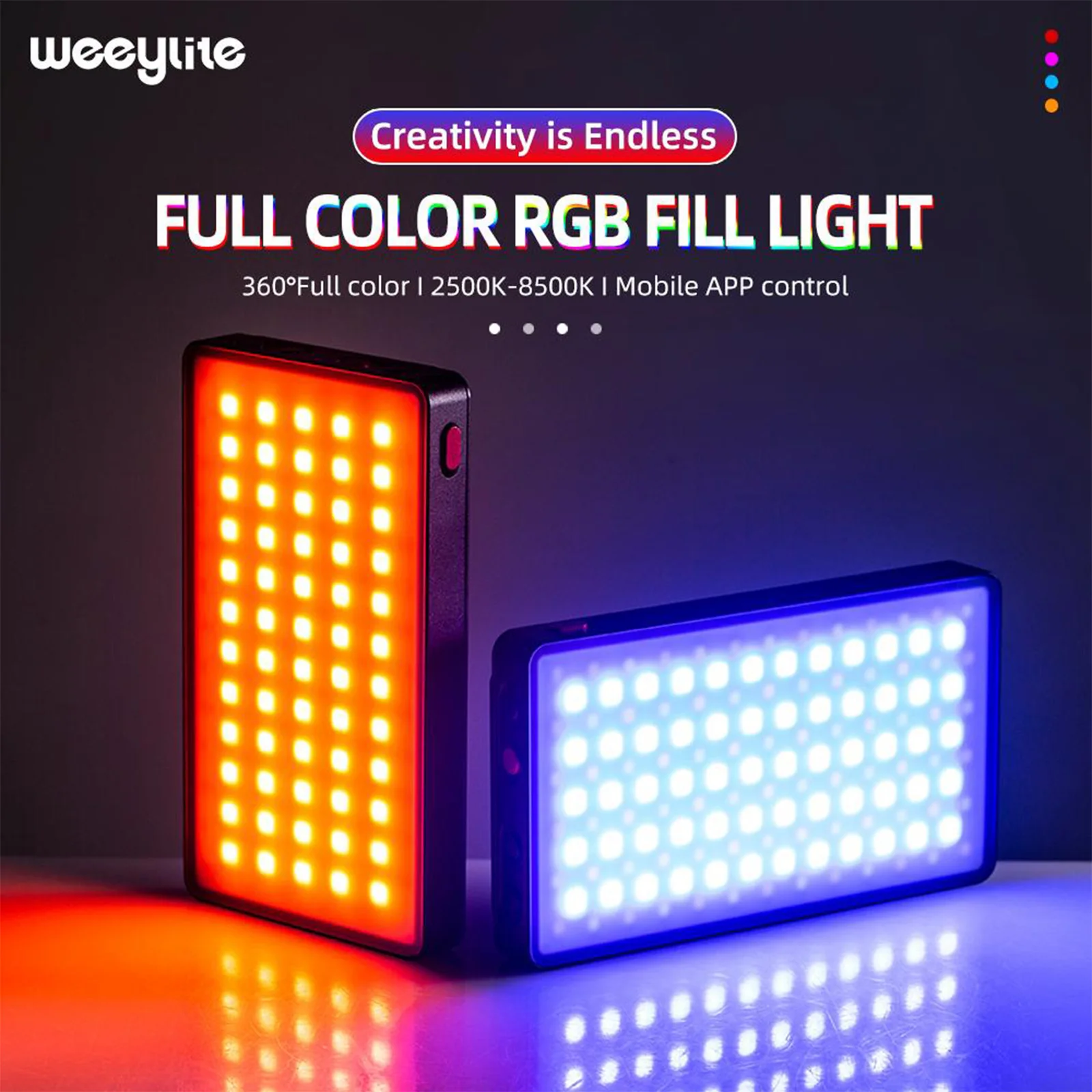 Светодиодная панель Viltrox Weeylite RB9 RGB для заполняющего света карманная видеолампа с