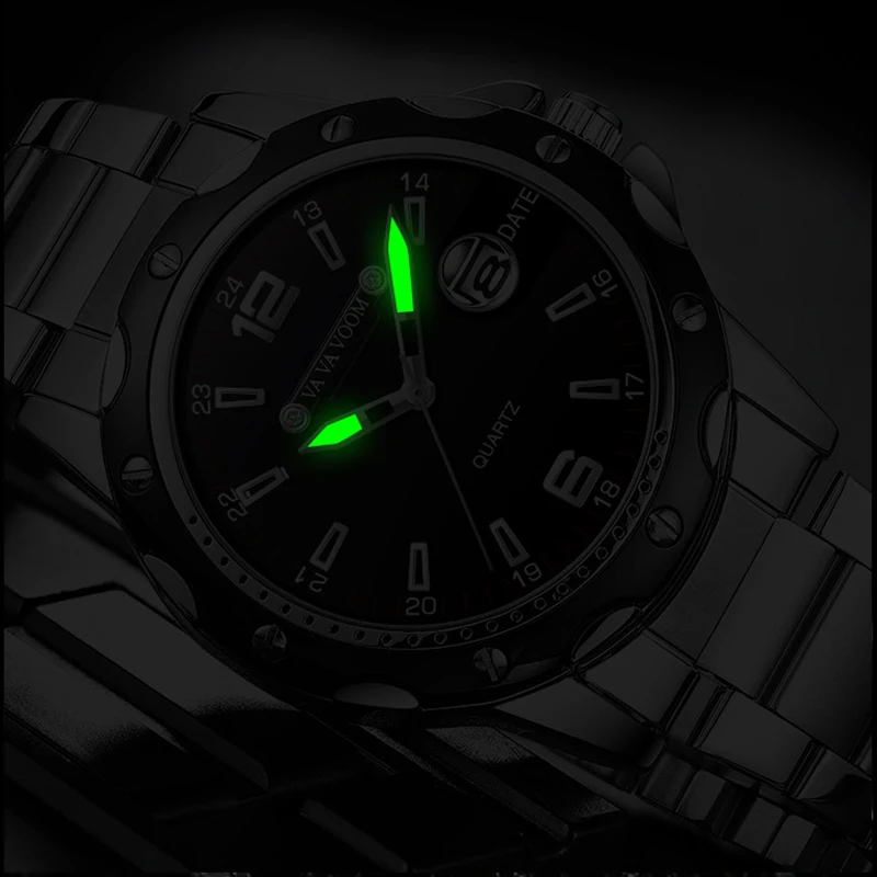 Часы наручные мужские из нержавеющей стали роскошные брендовые модные