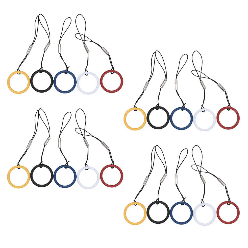 

20pcs Phone Straps Alloy Finger Ring Phone Lanyards Phone Hanging Rings