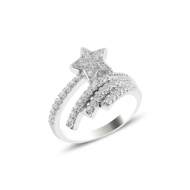 

Silver 925 Sterling Comet Zrkon Cubic Zirconia Ring