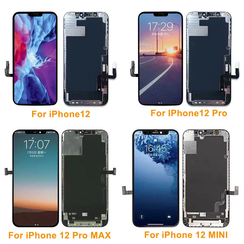 

Original LCD Display Screen For iPhone 12 12MINI 12 PRO 12PRO MAX Original Replacement 3D Touch Digitizer Assembly with tools