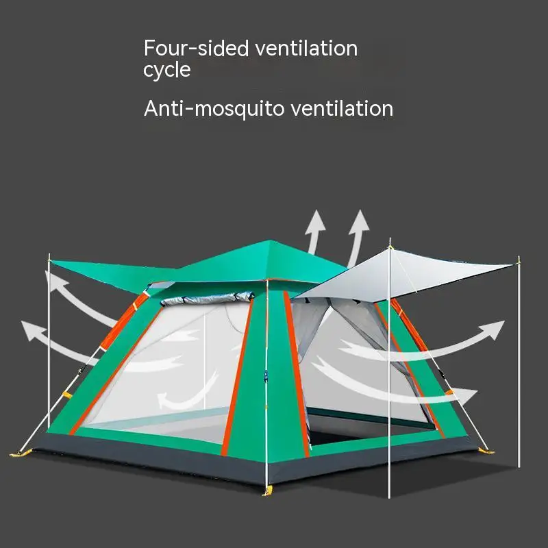 

Палатка туристическая Автоматическая на 3-4 человек, портативная, быстрооткрывающаяся, для походов и отдыха на открытом воздухе