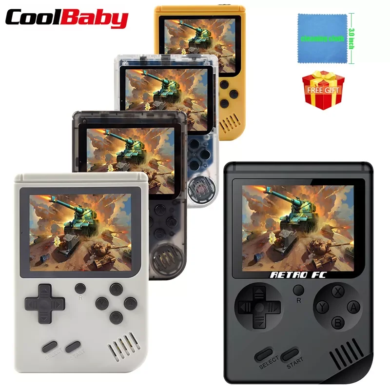 

Coolbaby RS-6 A Retro Portable Mini Handheld Game Console 8-Bit 3.0 Inch Color LCD Kids Color Game Player Built-in 168 games