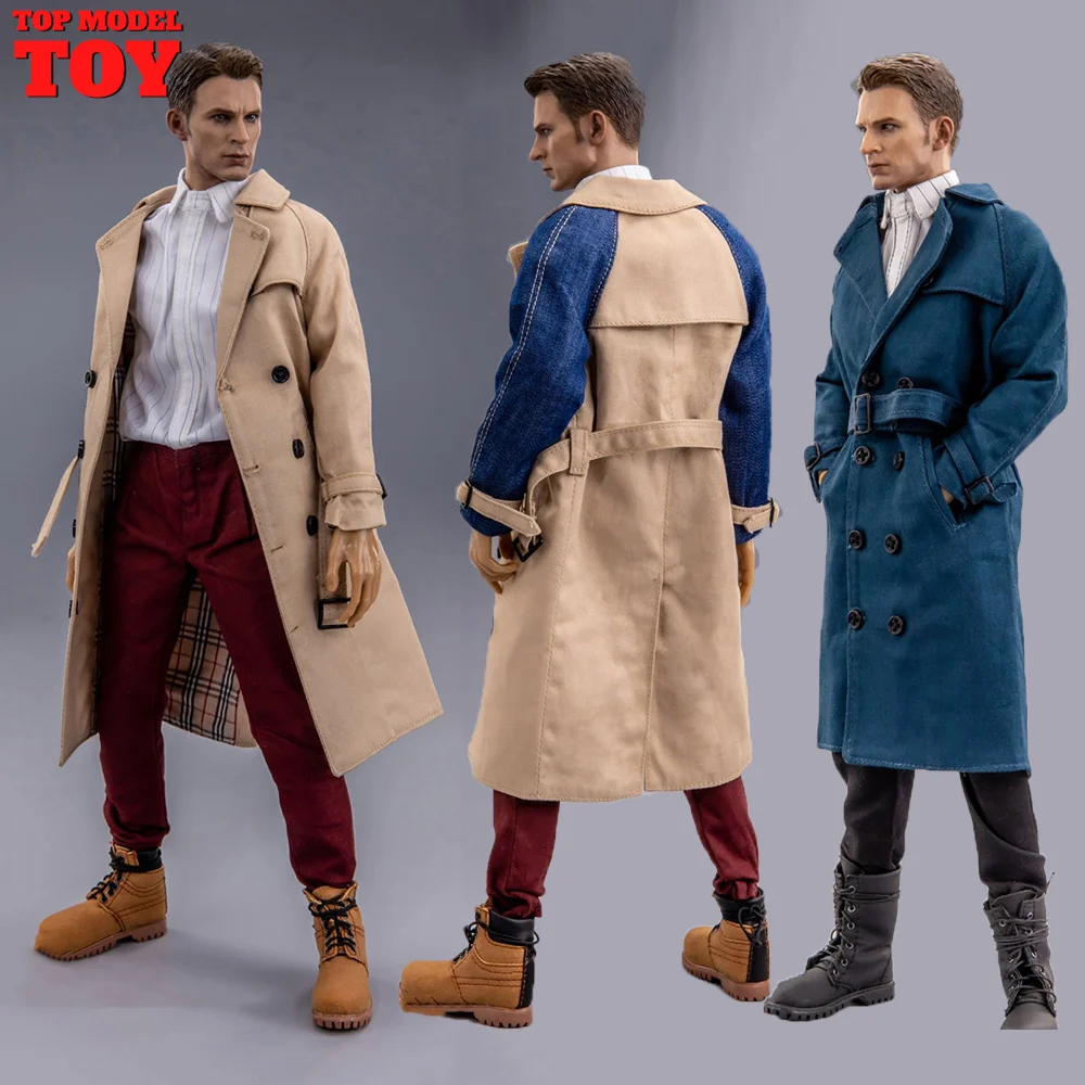 SA001 1/6 Scale Men's Trench Matching Windbreaker Shirt Overalls Suit Gentleman Clothes Set for 12 inches Action Body