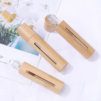 10ml grass roller bottlers for essential oils perfume matte surface bamboo case optional refillable cosmetic container