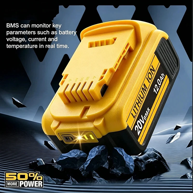 Фото Аккумулятор 20В для DeWalt 6Ач/3Ач, заменяемый, для электроинструментов DCD887, DCD805, DCF860, Dcd796, DCG406, DCF880, DCF512, DCD805. №4