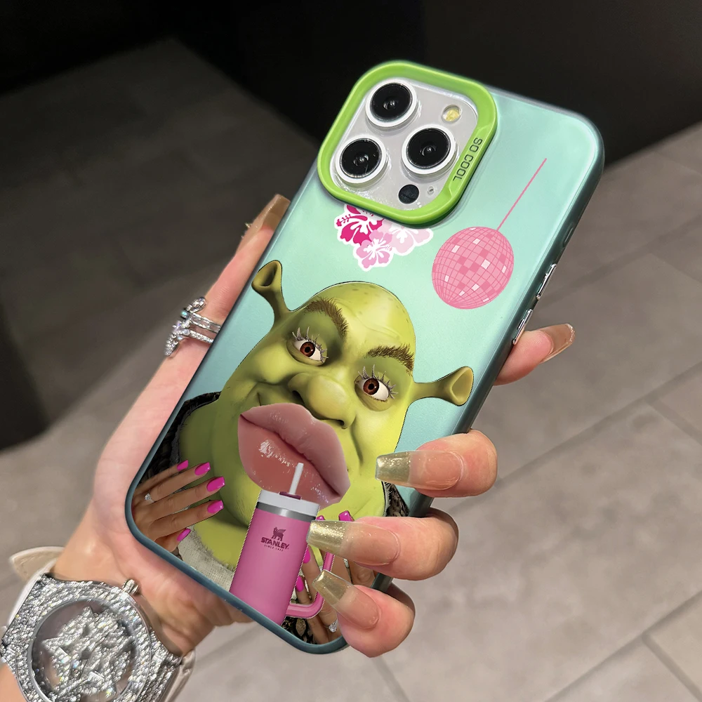 Фото Чехол для телефона Funny Monster Shreks для Xiaomi Redmi 14C 13C 12C 10C 9C Note 14 13 12 11 10 9 8 S Pro Plus 4G 5G Silver Hard Cover №2