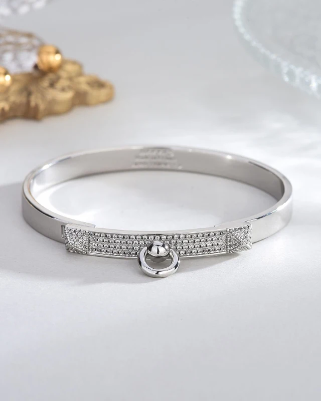 Donia Jewelry European and American Fashion Rivet Ring Titanium Steel Micro-Set Zircon Luxury Bracelet