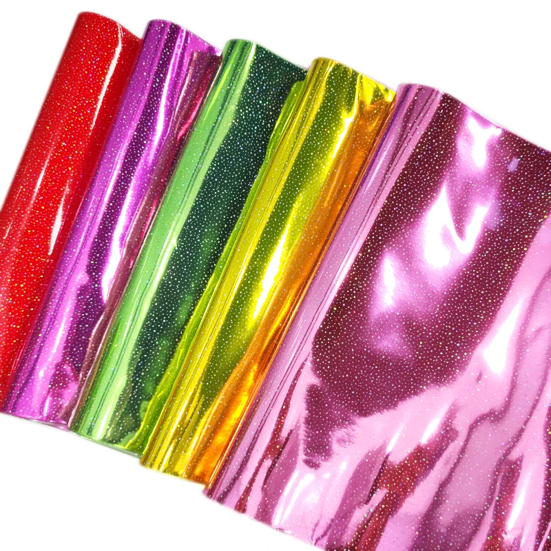 Гладкие металлические листы из искусственной кожи для бантов материал шитья