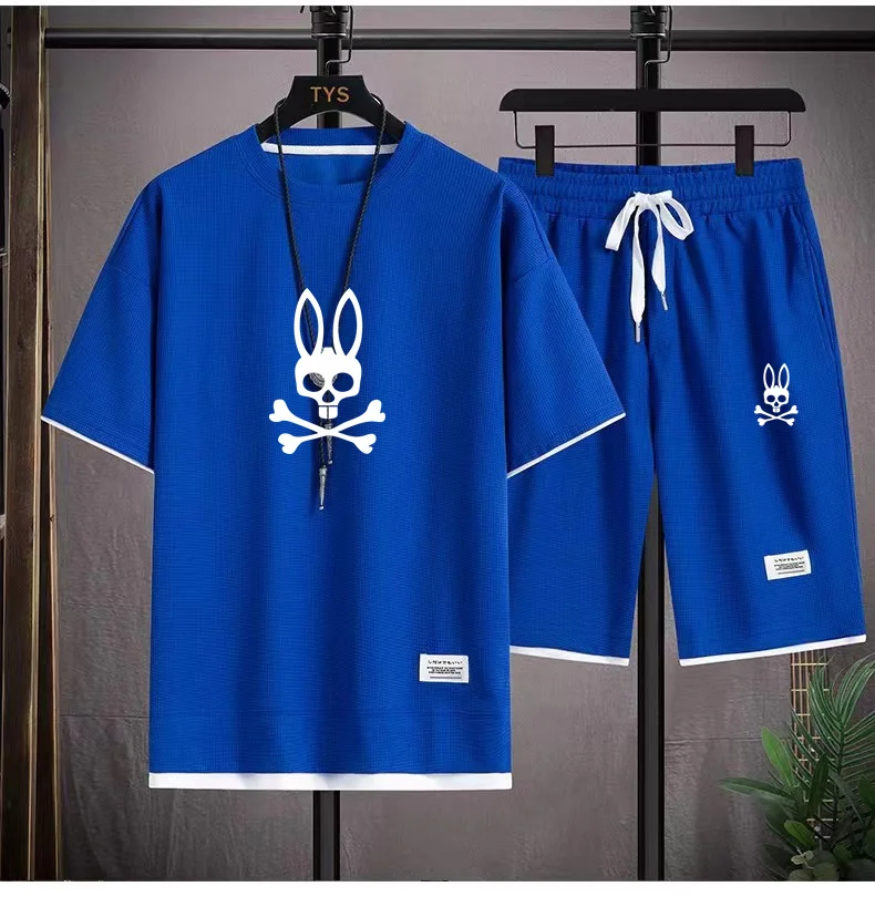 2023 Men's Set T-shirt and Shorts Fashion Digital Printing Two Piece Casual Wear Men's Fashion Clothing