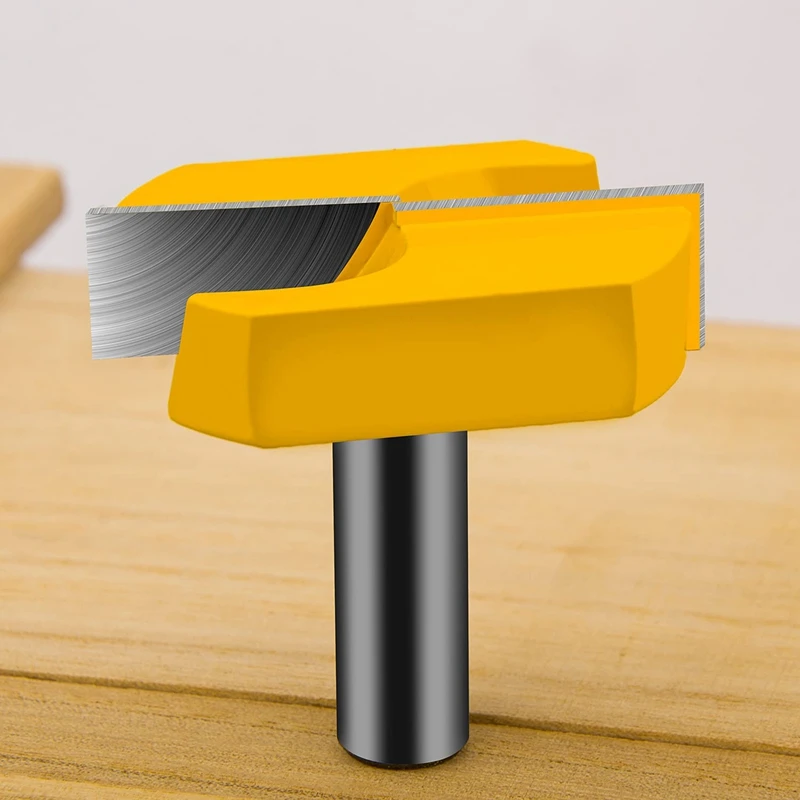 Фото Фрезы для фрезерного станка CNC Spoilboard, хвостовик 1/2 дюйма, 2-1/4 дюйма (диаметр) Нижние чистящие фрезы с твердосплавным наконечником №3