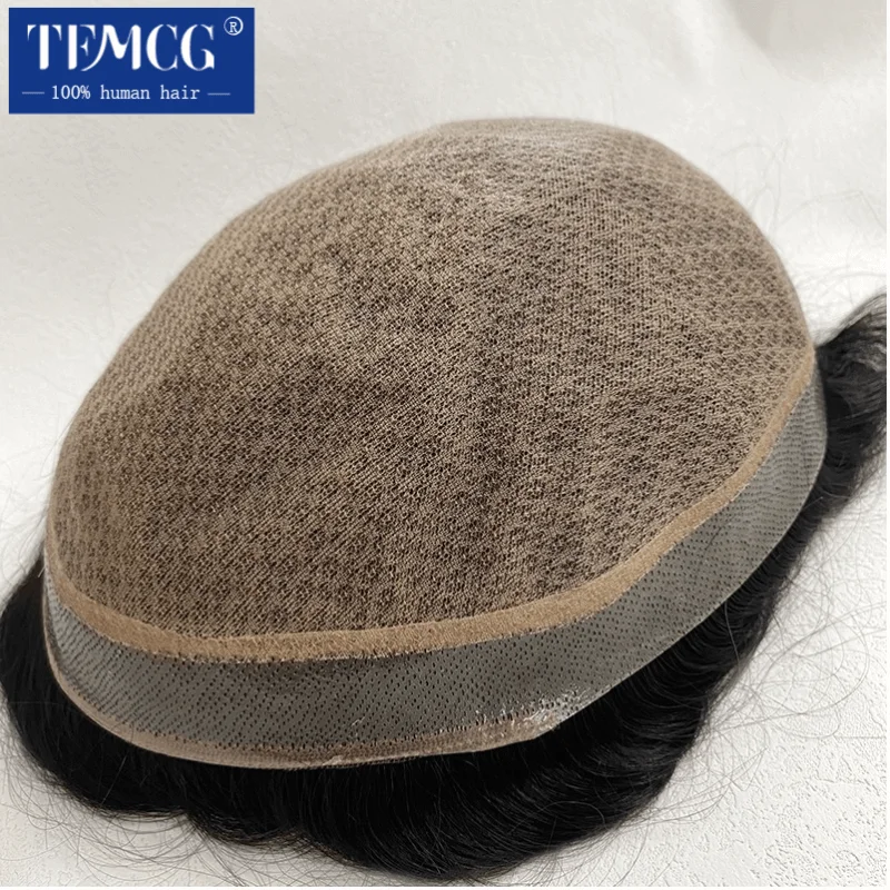 Парик на шелковой основе с алмазным сетчатым покрытием мужские парики для мужчин