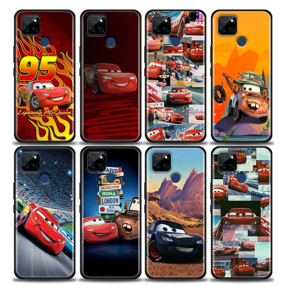 

Phone Case for Realme 5 6 7 7i 8 8i 9i 9 XT GT GT2 C17 Pro 5G SE Master Neo2 Silicone Case Cover Cartoon Cars Lightning McQueen