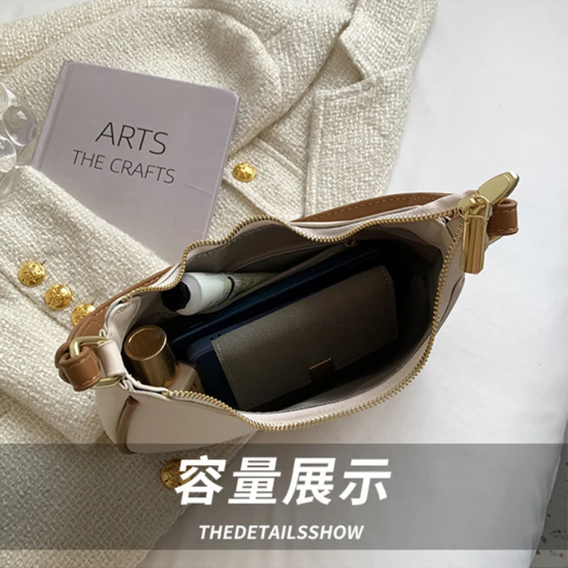 Women's Fashion Simple Hand Bags Underarm Tote One Shoulder Handbags for Women Solid Color Retro Purses and Handbags bolsa mujer