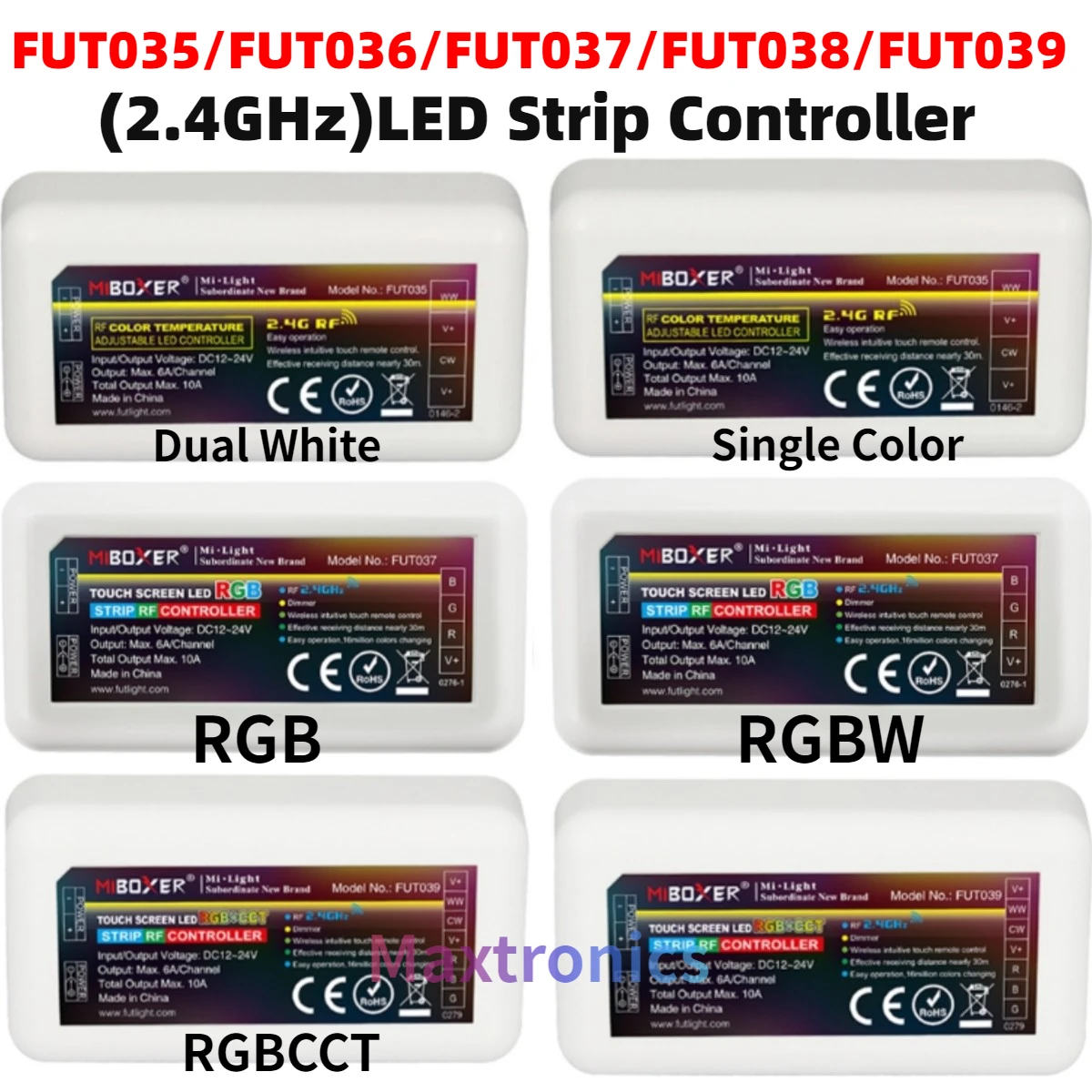 Miboxer 2 4 ГГц FUT035 FUT036 FUT037 FUT038 FUT039 светодиодный контроллер диммер для одноцветной CCT