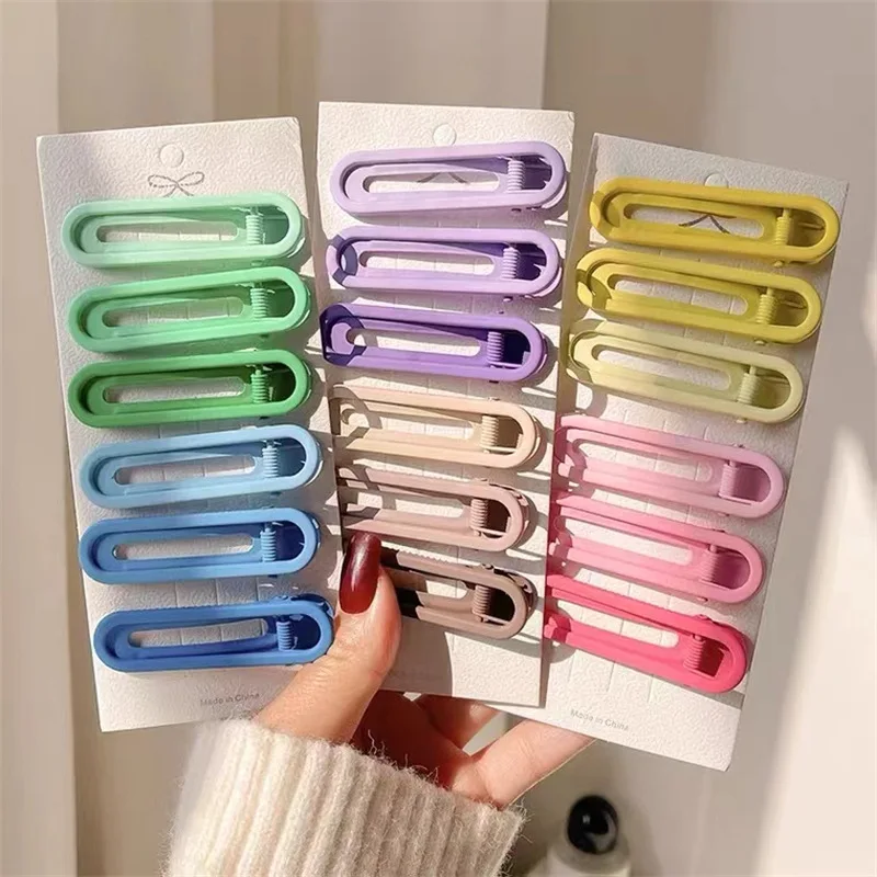 

2022 NEW Korean Style Girls Hair Accessories Cartoon Hairclip Metal Candy Color Flower Hair Clip Barrette Cute Hair Clip for Kid