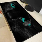 Большой игровой коврик для мыши XGZ с черными кошачьими и синими глазами, животные, резиновый коврик для компьютерной Геймерской Мыши, Настольный коврик с фиксируемыми краями для геймеров CSGO DOTA