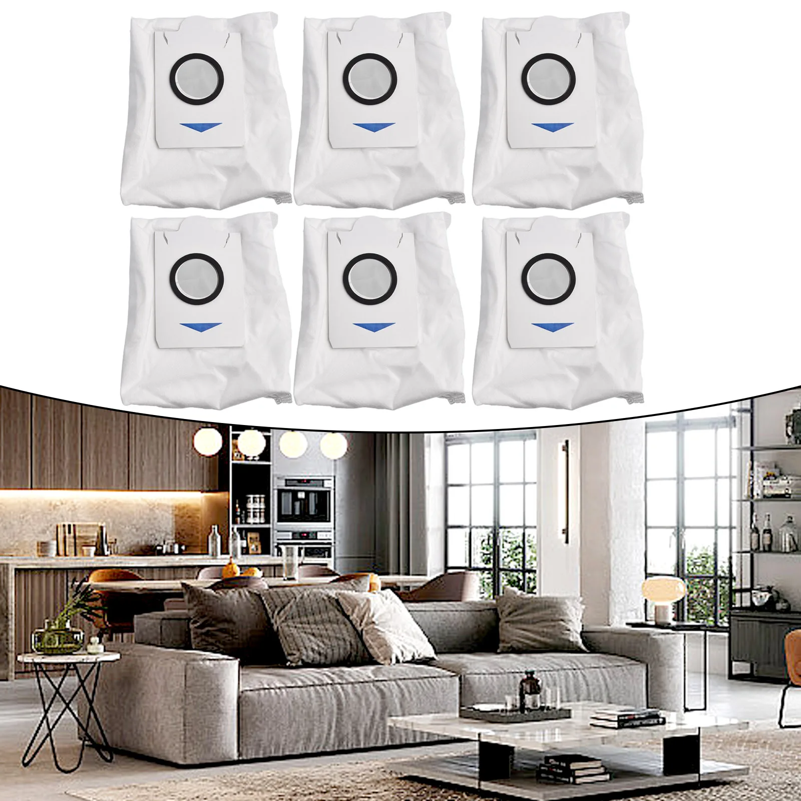 

Пылесборники для робота-пылесоса ECOVACS Xrfhy384n834 Rhc8nf34 Omni, 6 шт.