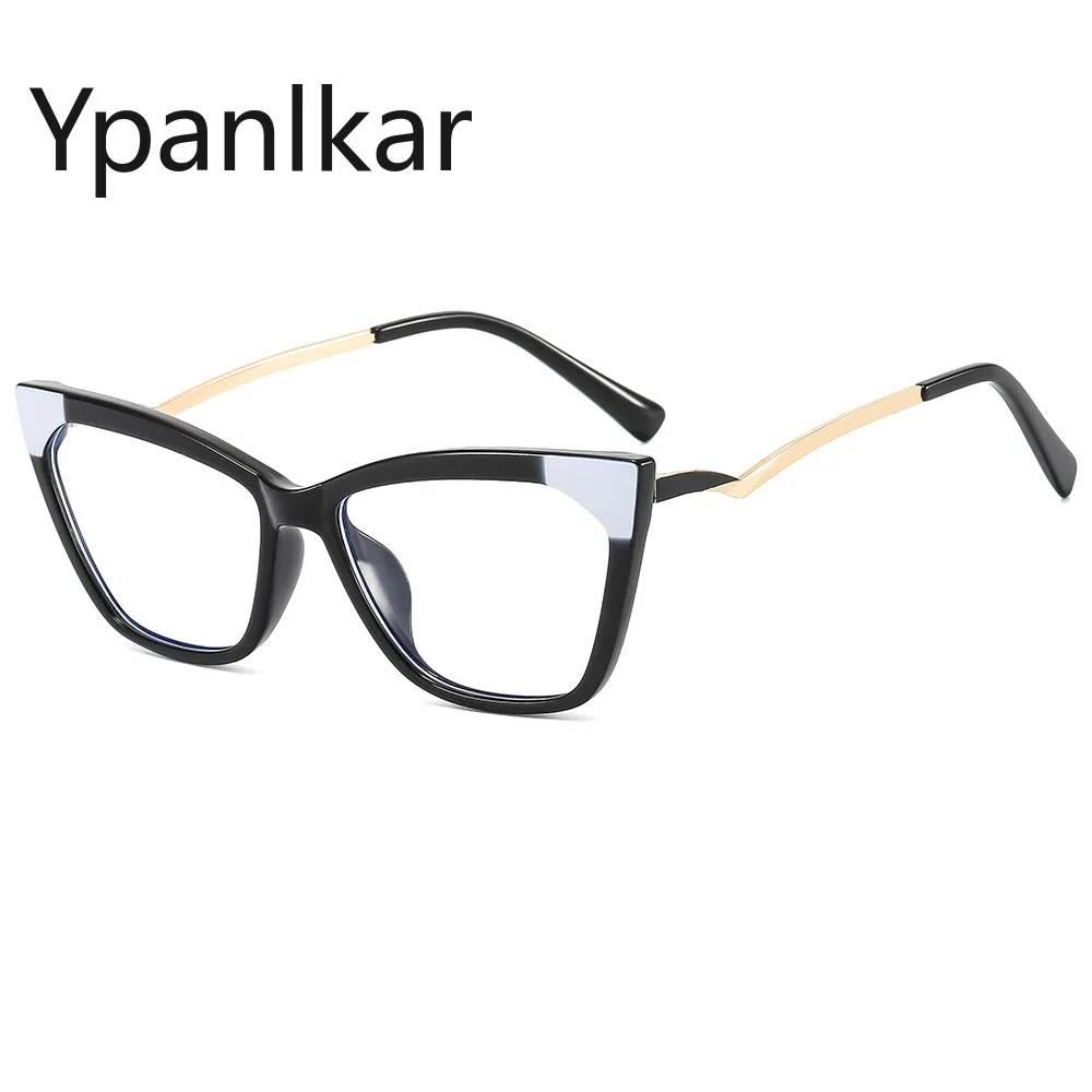 

Fashion TR90 Anti Blue Light Blocking Cat Eye Glasses Frame Women Vintage Brand Optical Frame Retro Fake Eyeglasses for Ladies