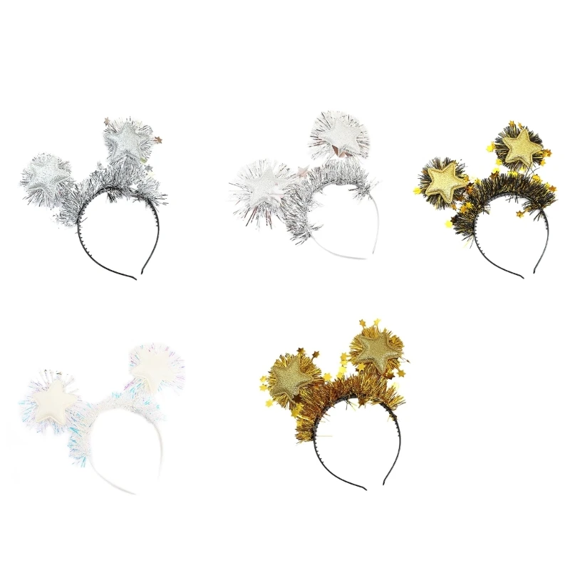 Новогодняя повязка на голову 2025 года в канун Рождества праздничная вечерние