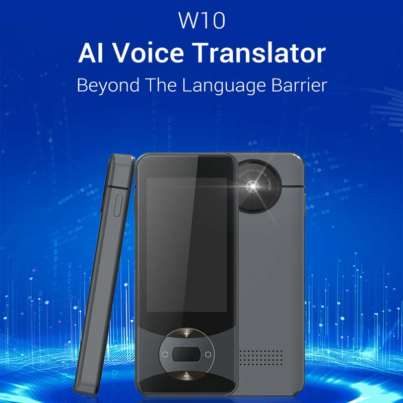 

2023 Newest Language Translator Device 127 Languages AI Voice Translator W10 with 3.0 inch Touchscreen Image Translation Support