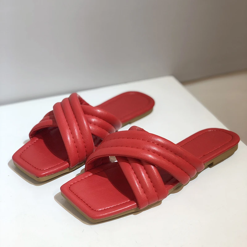 

New Women's Slippers Outside Open Toe Woven Bohemian Roman Sandals Summer Slippers Beach Shoes Hksz Zapatillas Casa Mujer