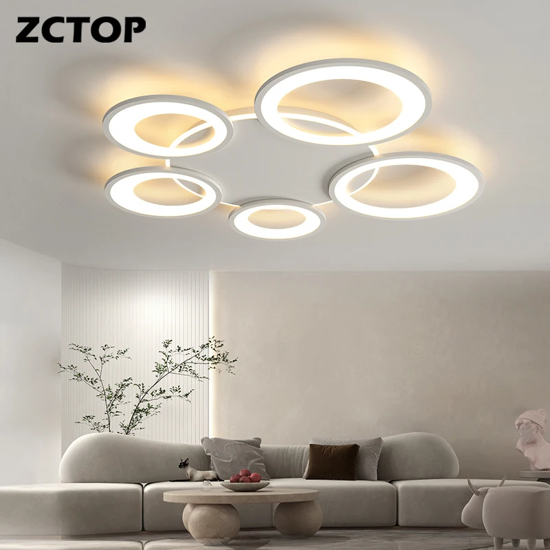 

Modern LED Ceiling Lamps For Living Room Bedroom Kitchen Study Home Decor Lighting White Chandeliers Ceiling LightsAC 110V 220V