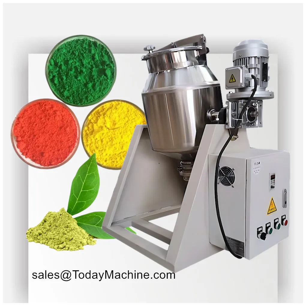

double cone dry detergent powder mixer powder blender Mixing machine screw sugar rotating rotary vacuum