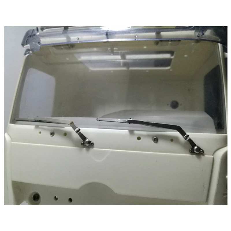 Car Accessories Metal Window Wiper w/ Electric Power Servo Fit 1/14 scale Tamiya Tractor Dump Truck Benz Rc Model Actros Arocs