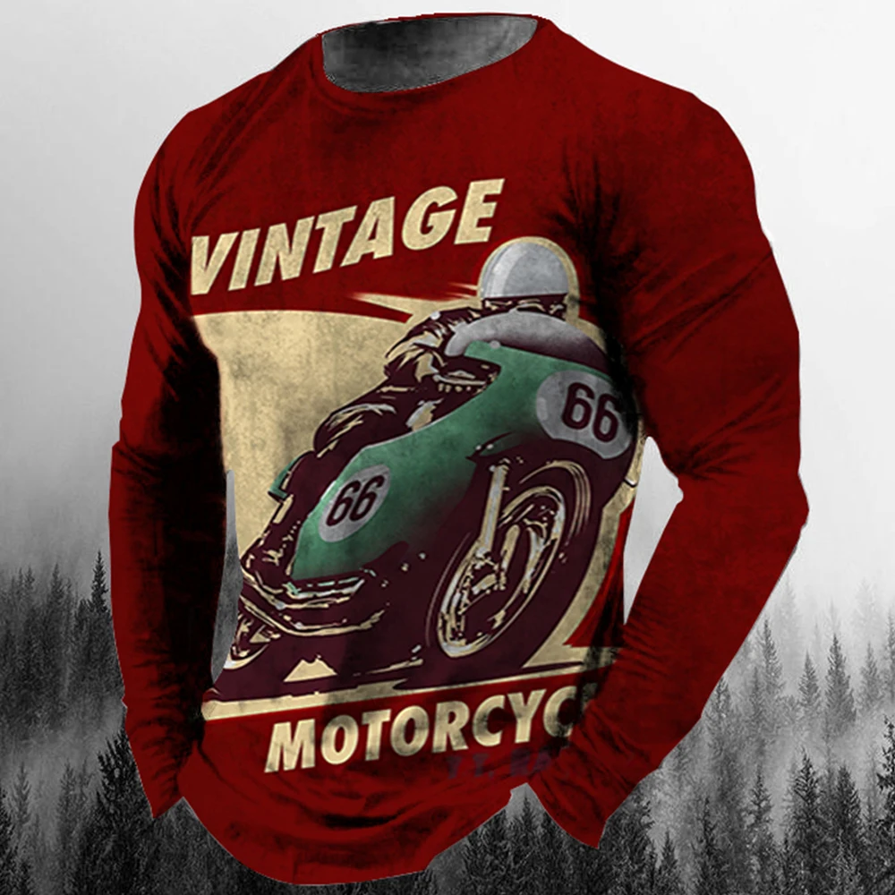 

Футболка мужская оверсайз с длинным рукавом и графическим принтом, свободная