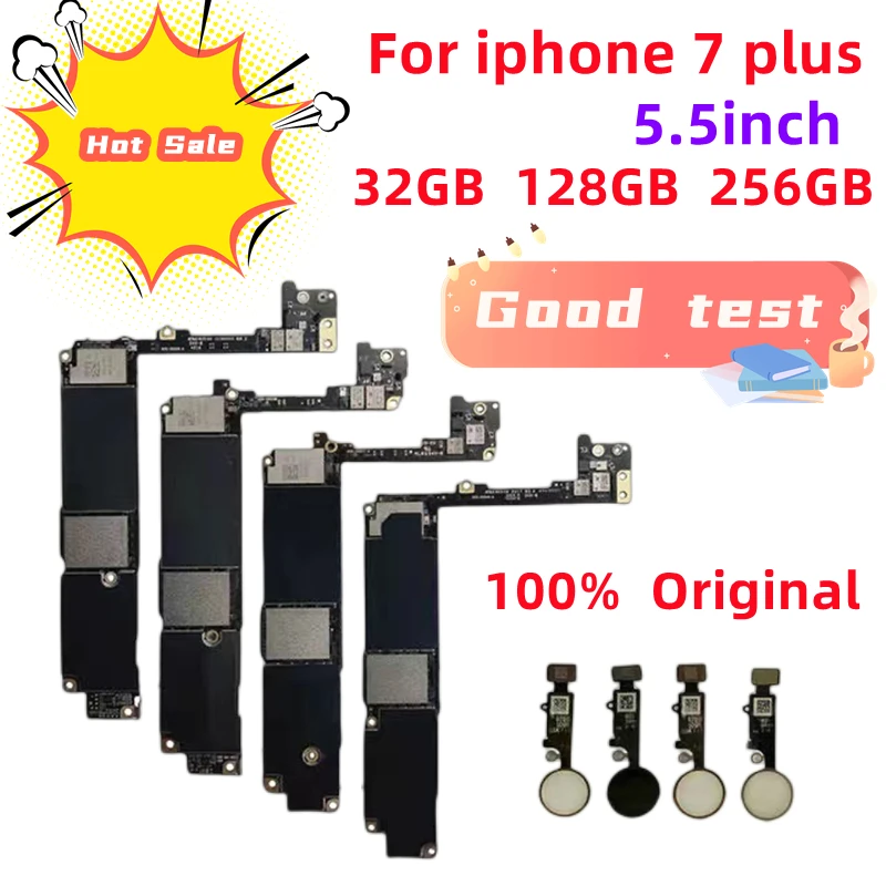 For Iphone 7 Plus 5.5inch Motherboard With/No Touch ID Mainboard, No ID Account Logic Board 100% Good Test Working Support